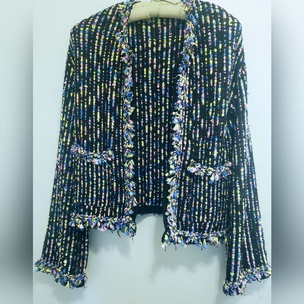 Zara  multi colour sweater jacket Small
